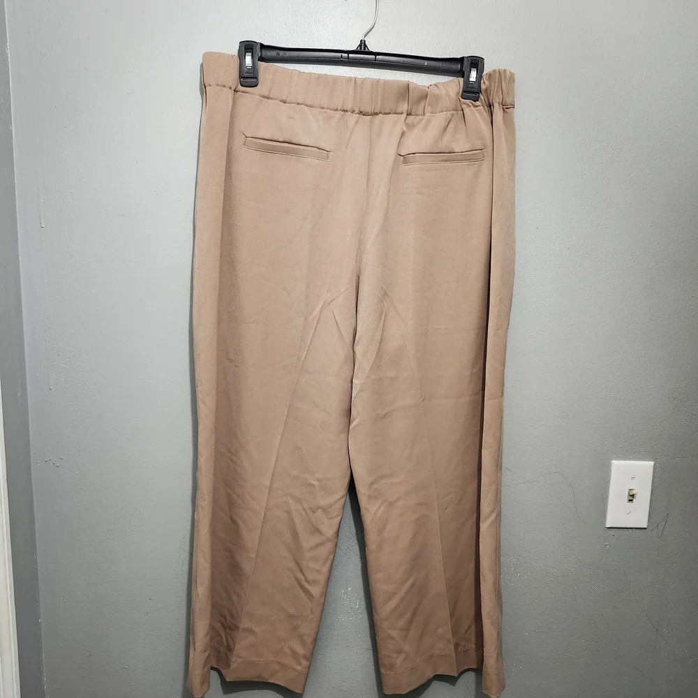 NIC+ZOE Women's Tan Wide Leg Pants - Picture 6 of 8